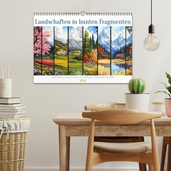 Produktbild: Landschaften in bunten Fragmenten (Wandkalender 2026 DIN A3 quer), CALVENDO Monatskalender