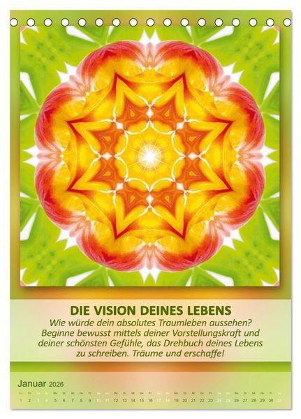 Produktbild: Light Energy Mandalas - Kalender - Vol. 2 (Tischkalender 2026 DIN A5 hoch), CALVENDO Monatskalender
