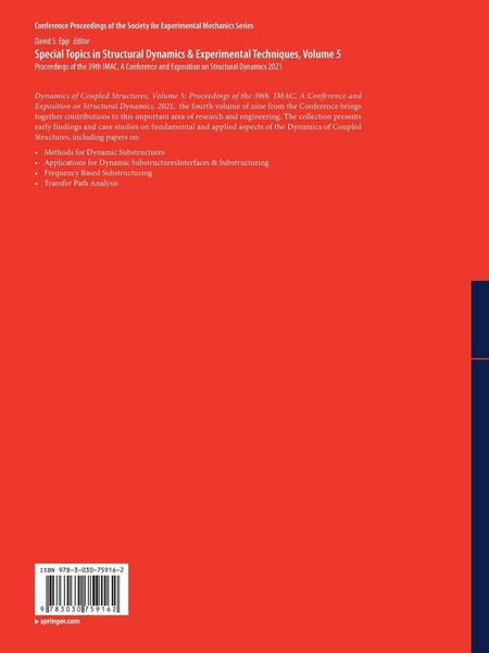 Produktbild: Special Topics in Structural Dynamics & Experimental Techniques, Volume 5