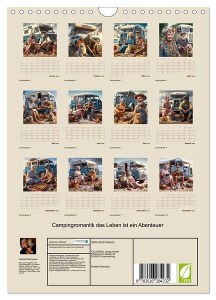 Produktbild: Campingromantik das Leben ist ein Abenteuer (Wandkalender 2026 DIN A4 hoch), CALVENDO Monatskalender