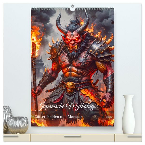Produktbild: Japanische Mythologie - G&ouml;tter, Helden und Monster (hochwertiger Premium Wandkalender 2026 DIN A2 hoch), Kunstdruck in Hochglanz