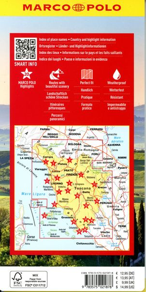 Produktbild: MARCO POLO Reisekarte Italien 07 Toskana 1:225.000