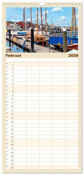 Produktbild: Familienplaner 2026 - Bezauberndes Flensburg mit 5 Spalten (Wandkalender, 21 x 45 cm) CALVENDO