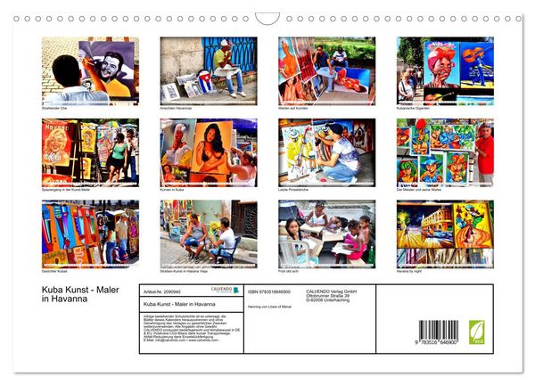 Produktbild: Kuba Kunst - Maler in Havanna (Wandkalender 2026 DIN A3 quer), CALVENDO Monatskalender