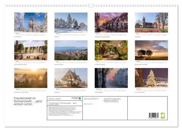 Produktbild: Freudenstadt im Schwarzwald ... ganz einfach sch&ouml;n (Wandkalender 2026 DIN A2 quer), CALVENDO Monatskalender
