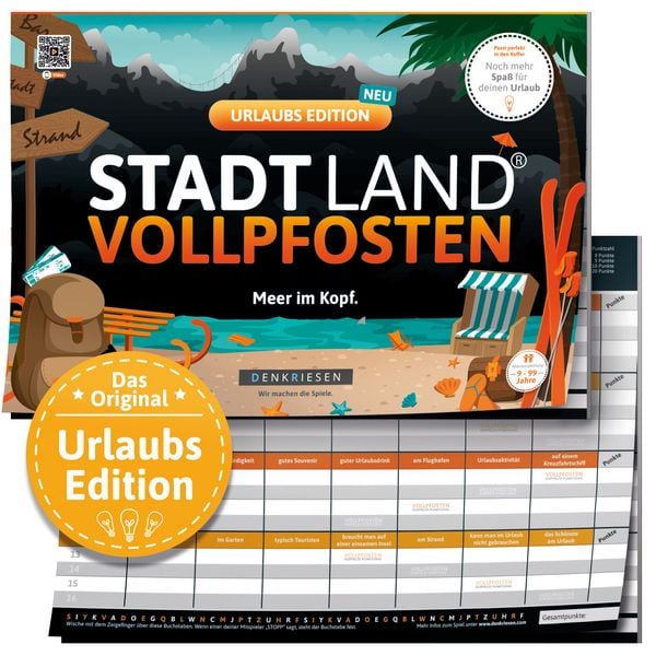 Produktbild: DENKRIESEN - STADT LAND VOLLPFOSTEN&reg; - URLAUBS EDITION - "Meer im Kopf." - A4