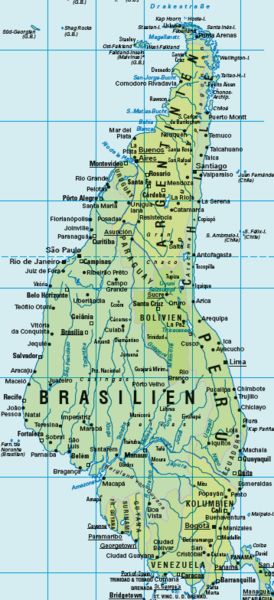Produktbild: Weltkarte Petersprojektion, Up-side down deutsch (ca. 82,5 x 52,3 cm)