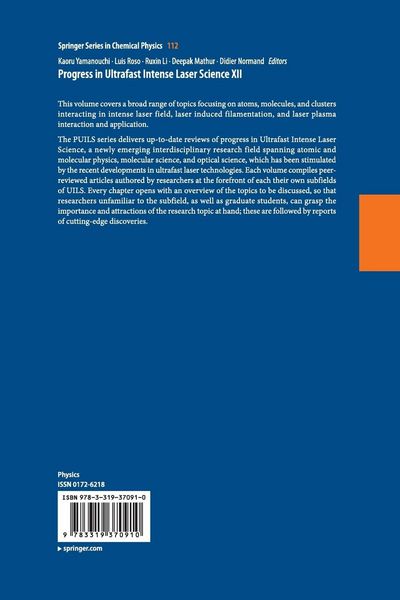 Produktbild: Progress in Ultrafast Intense Laser Science XII
