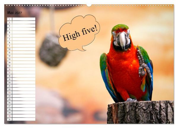 Produktbild: Wenn Tiere Sprechen k&ouml;nnten! Der lustige Spr&uuml;che Geburtstagskalender (Wandkalender 2027 DIN A2 quer), CALVENDO Monatskalender