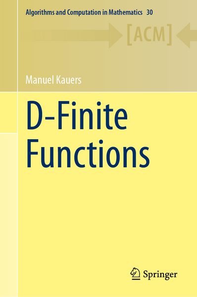 Produktbild: D-Finite Functions