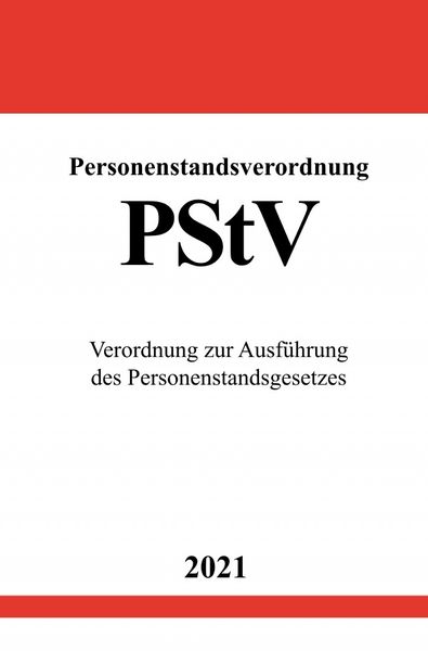 Produktbild: Personenstandsverordnung (PStV)