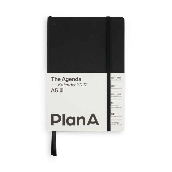 Produktbild: PlanA Kalender A5 Softcover Midnight Black