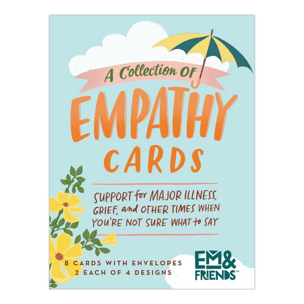 Produktbild: Empathy Cards, Box of 8 Assorted Sympathy Cards, Loss & Thinking of You Cards & Get Well Soon Gifts for Women (8 Blank Note Cards & Envelopes, 4 Different Inspirational Messages)