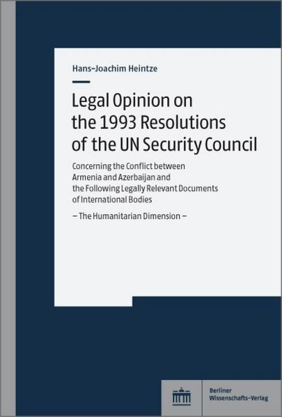 Produktbild: Legal Opinion on the 1993 Resolutions of the UN Security Council