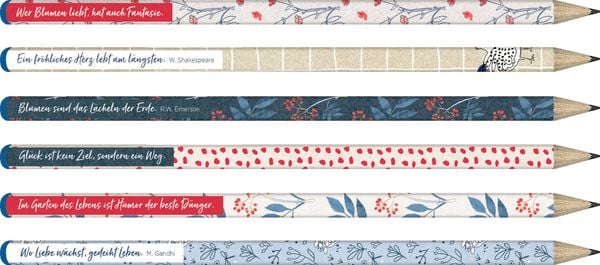 Produktbild: Bleistift-Set mit Spr&uuml;chen