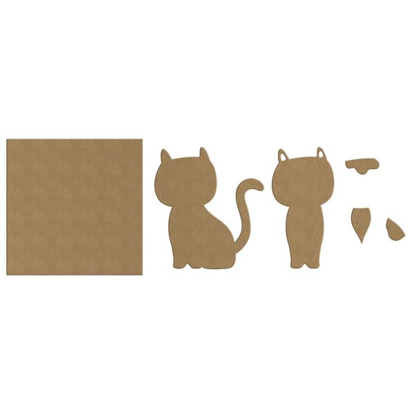 Produktbild: ALADINE - 3D-Holzbild zum Bemalen Katze