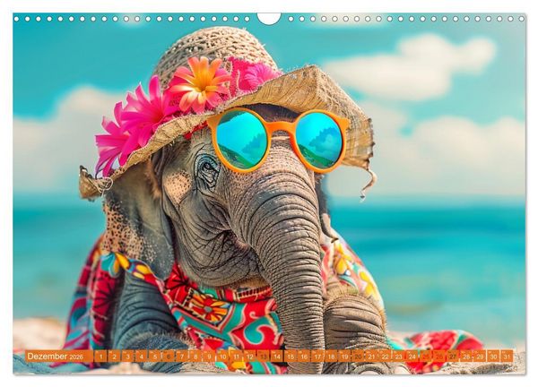 Produktbild: Big & Beautiful. Tierische Plus Size Models. Elefanten und Co. (Wandkalender 2026 DIN A3 quer), CALVENDO Monatskalender