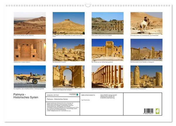 Produktbild: Palmyra - Historisches Syrien (Wandkalender 2026 DIN A2 quer), CALVENDO Monatskalender