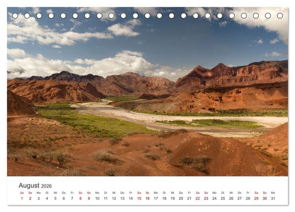 Produktbild: Die Farben der Anden - Argentinien und Chile (Tischkalender 2026 DIN A5 quer), CALVENDO Monatskalender