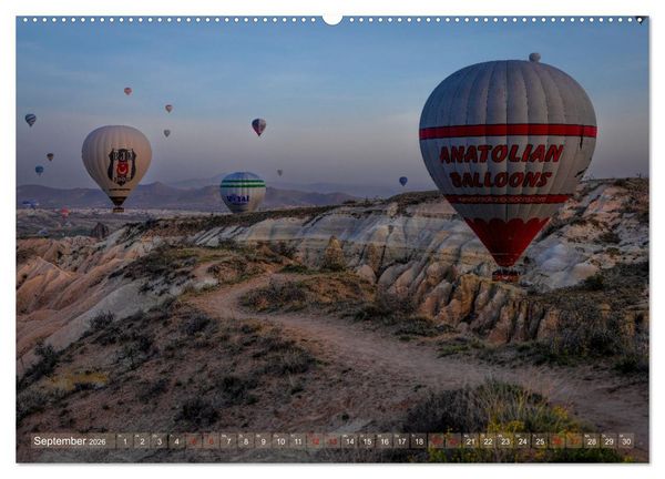 Produktbild: Hei&szlig;luftballons Die sanften Riesen (Wandkalender 2026 DIN A2 quer), CALVENDO Monatskalender