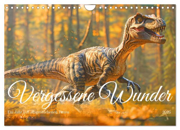 Vergessene Wunder - Ein Jahr mit ausgestorbenen Tieren (Wandkalender 2026 DIN A4 quer), CALVENDO Monatskalender