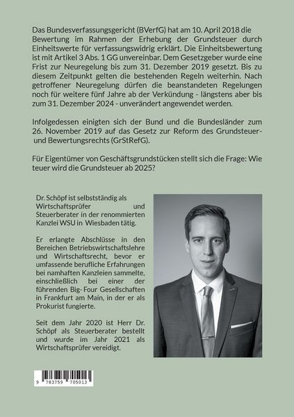 Produktbild: Grundsteuerreform 2025: Steuerliche Belastungen f&uuml;r Eigent&uuml;mer von Gesch&auml;ftsgrundst&uuml;cken