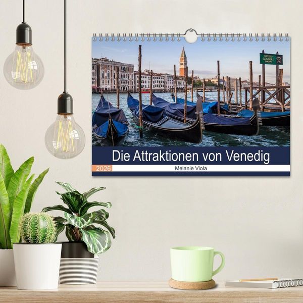 Produktbild: Die Attraktionen von Venedig (Wandkalender 2026 DIN A4 quer), CALVENDO Monatskalender