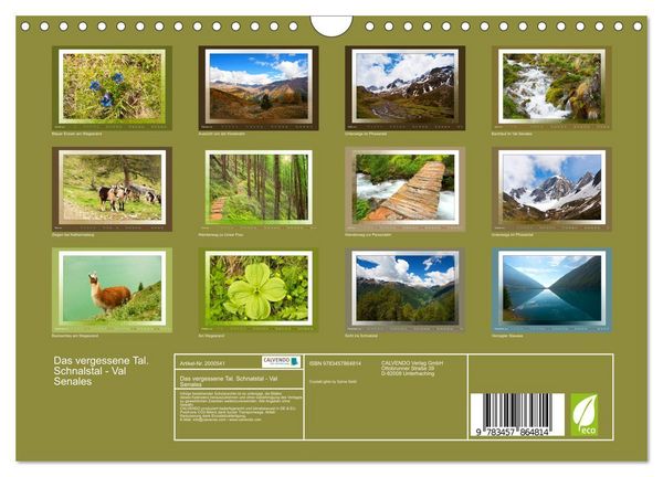 Produktbild: Das vergessene Tal. Schnalstal - Val Senales (Wandkalender 2026 DIN A4 quer), CALVENDO Monatskalender