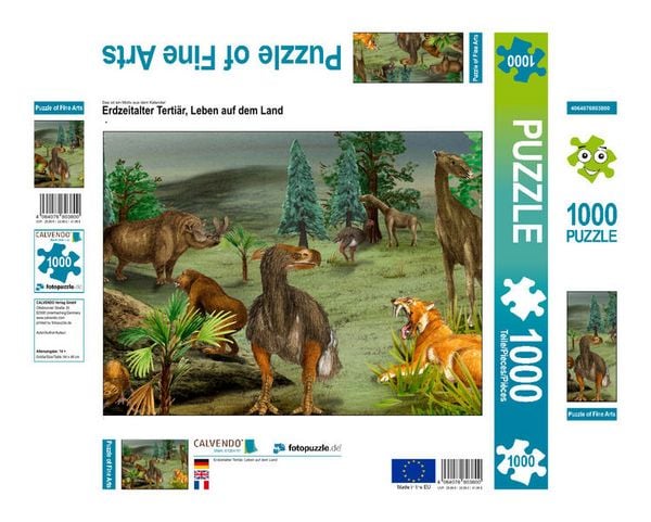 CALVENDO Puzzle Erdzeitalter Tertiär, Leben auf dem Land | 1000 Teile Lege-Größe 64x48cm Foto-Puzzle für glückliche Stunden