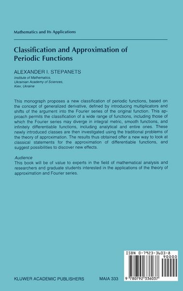 Produktbild: Classification and Approximation of Periodic Functions