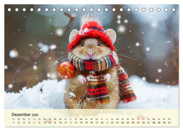 Produktbild: Die trendigsten M&auml;use. Mode-Saison in der niedlichen Pelzchenwelt (Tischkalender 2026 DIN A5 quer), CALVENDO Monatskalender