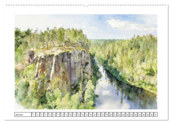 Produktbild: Finnland - Naturparadies (hochwertiger Premium Wandkalender 2027 DIN A2 quer), Kunstdruck in Hochglanz