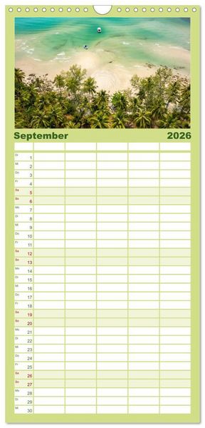 Produktbild: Familienplaner 2026 - Thailand - Koh Kood mit 5 Spalten (Wandkalender, 21 x 45 cm) CALVENDO