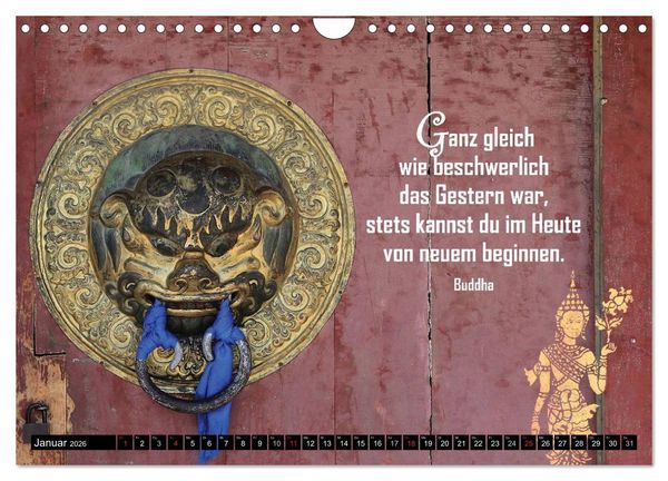 Produktbild: Spirituelles aus Asien - Weisheiten 2026 (Wandkalender 2026 DIN A4 quer), CALVENDO Monatskalender