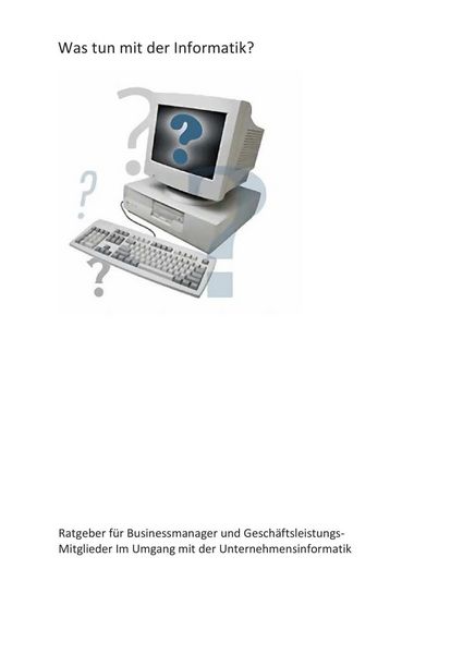 Produktbild: Was tun mit der Informatik?