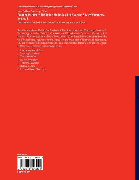 Produktbild: Rotating Machinery, Hybrid Test Methods, Vibro-Acoustics & Laser Vibrometry, Volume 8