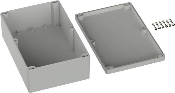 Produktbild: TRU COMPONENTS TC-9065688 Industrie-Geh&auml;use 240.3 x 160.3 x 90 ABS Lichtgrau (RAL 7035) 1 St.