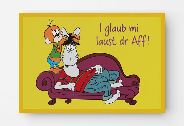 Produktbild: Postkarte "Mi Laust dr Aff"