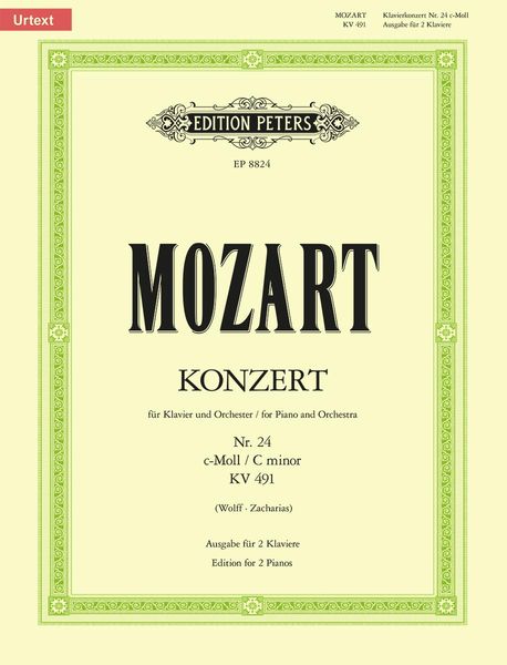 Produktbild: Mozart, W: Piano Concerto No. 24 in C Minor K491 (Edition fo