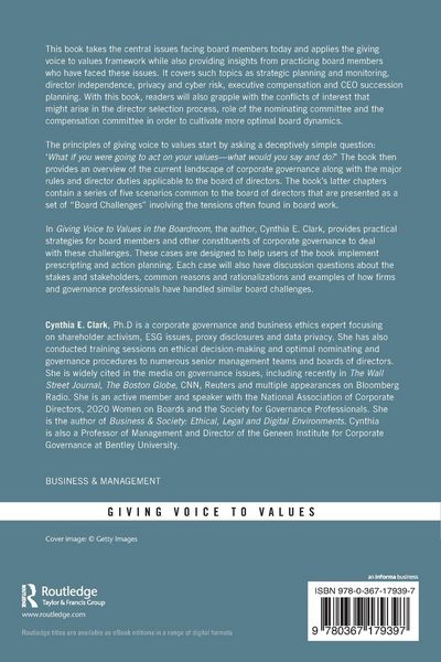 Produktbild: Giving Voice to Values in the Boardroom