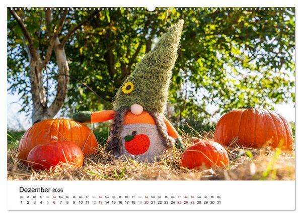 Produktbild: K&Uuml;RBIS KALENDER - Die sch&ouml;nsten K&uuml;rbisse des Jahres (hochwertiger Premium Wandkalender 2026 DIN A2 quer), Kunstdruck in Hochglanz