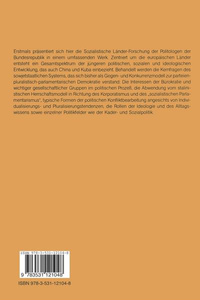 Produktbild: Politik und Gesellschaft in sozialistischen L&auml;ndern