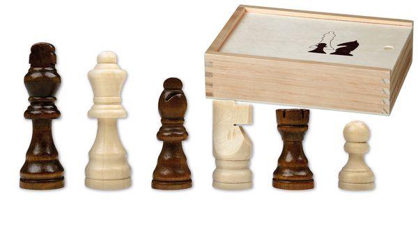 Produktbild: Schachfiguren Otto I, K&ouml;nigsh&ouml;he 76 mm, in Holzbox