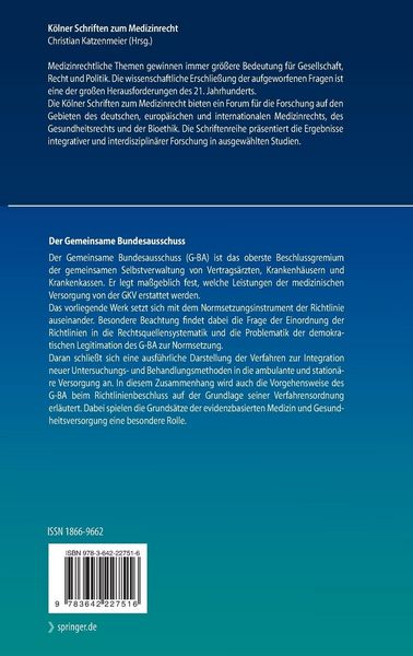 Produktbild: Der Gemeinsame Bundesausschuss