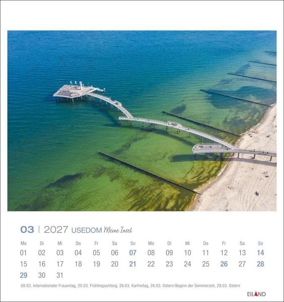 Produktbild: Usedom Postkartenkalender 2027 - Meine Insel