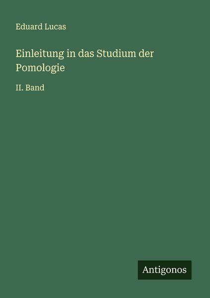 Produktbild: Einleitung in das Studium der Pomologie