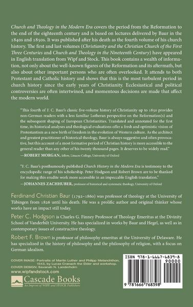 Produktbild: Church and Theology in the Modern Era