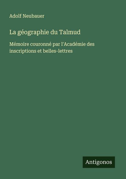 Produktbild: La g&eacute;ographie du Talmud