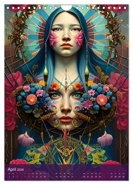 Produktbild: Fotokunst mit KI - Surrealismus (Wandkalender 2026 DIN A4 hoch), CALVENDO Monatskalender