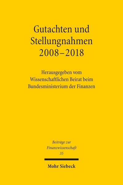 Produktbild: Gutachten und Stellungnahmen 2008-2018